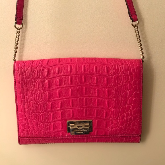 Kate Spade hot pink long strap clutch! - Picture 2 of 5